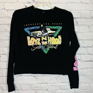 Boyz IN THE HOOD long sleeve graphic crop top
